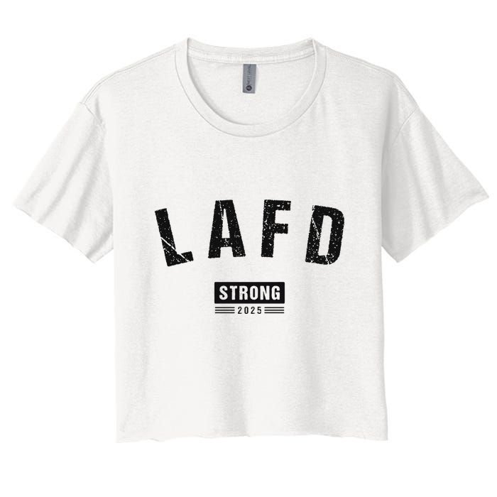 Lafd La Strong Support Women's Crop Top Tee