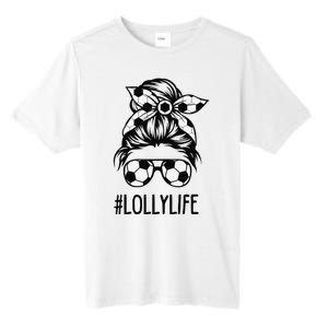 Lolly Life Soccer Lolly Mothers Day Messy Bun Tall Fusion ChromaSoft Performance T-Shirt