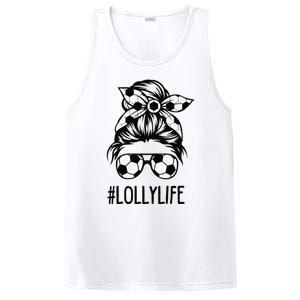 Lolly Life Soccer Lolly Mothers Day Messy Bun PosiCharge Competitor Tank