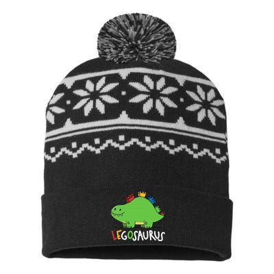 Legosaurus Legos Saurus USA-Made Snowflake Beanie