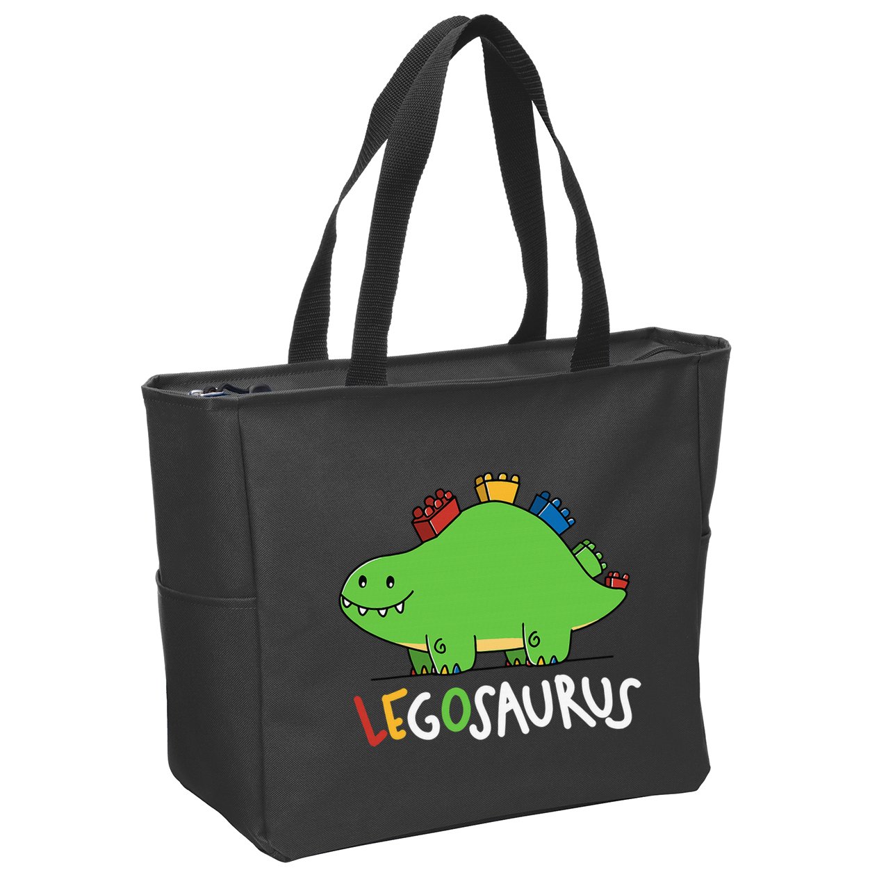 Legosaurus Legos Saurus Zip Tote Bag
