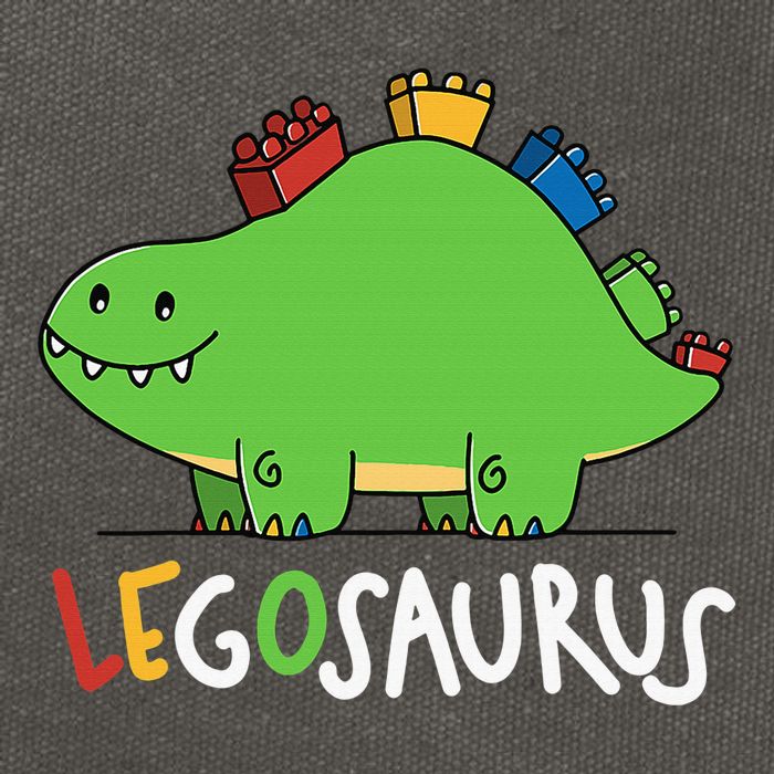 Legosaurus Legos Saurus Cotton Canvas Backpack