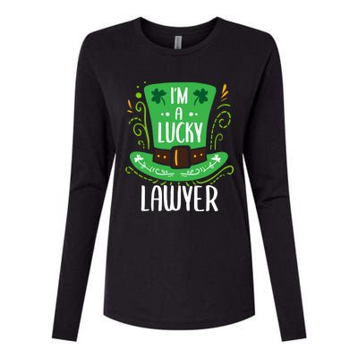 Lucky Lawyer St Patrick's Day Lawyers Gift Womens Cotton Relaxed Long Sleeve T-Shirt