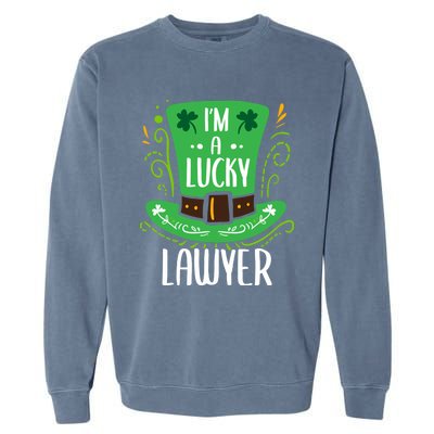 Lucky Lawyer St Patrick's Day Lawyers Gift Garment-Dyed Sweatshirt