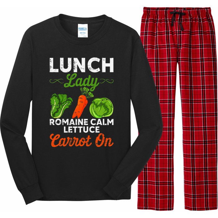 Lunch Lady Squad Cafeteria Worker Dinner Lady Cooking Long Sleeve Pajama Set