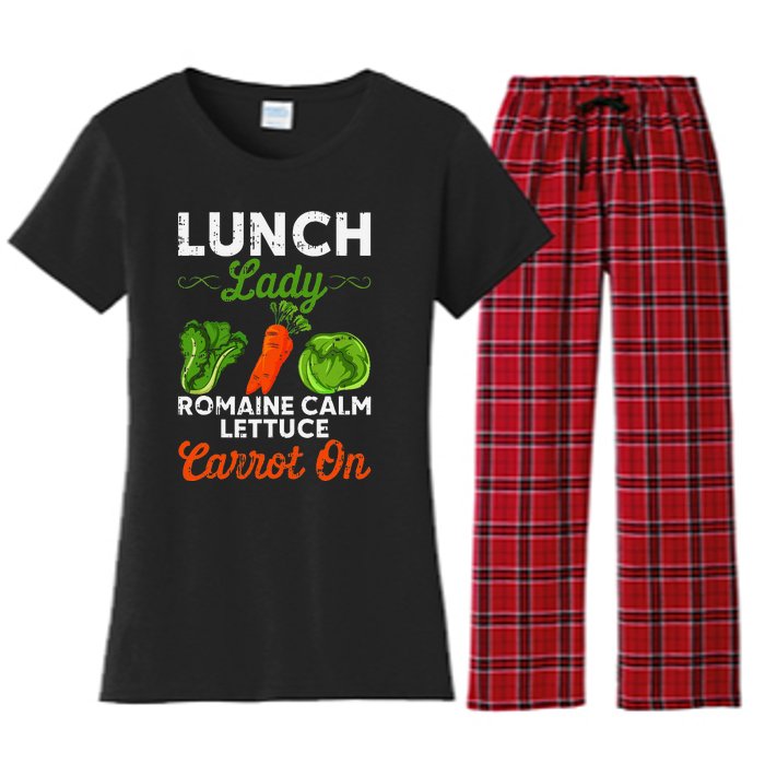 Lunch Lady Squad Cafeteria Worker Dinner Lady Cooking Women's Flannel Pajama Set