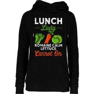 Lunch Lady Squad Cafeteria Worker Dinner Lady Cooking Womens Funnel Neck Pullover Hood