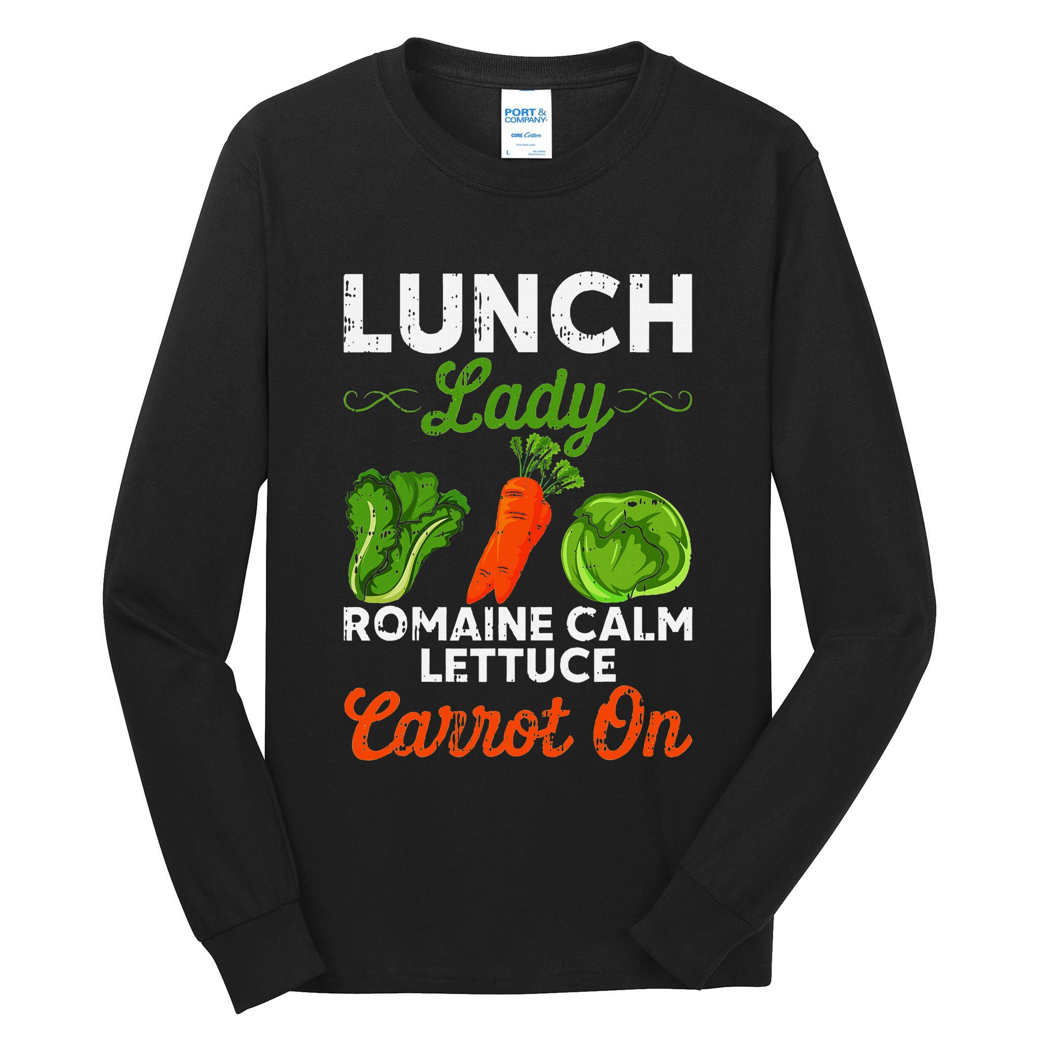 Lunch Lady Squad Cafeteria Worker Dinner Lady Cooking Tall Long Sleeve T-Shirt