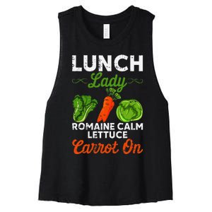 Lunch Lady Squad Cafeteria Worker Dinner Lady Cooking Women's Racerback Cropped Tank