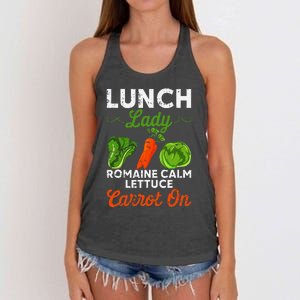 Lunch Lady Squad Cafeteria Worker Dinner Lady Cooking Women's Knotted Racerback Tank