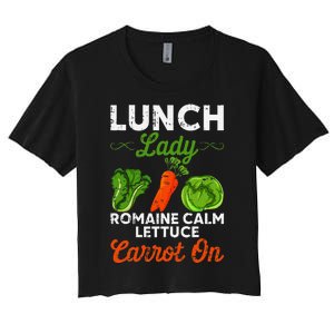 Lunch Lady Squad Cafeteria Worker Dinner Lady Cooking Women's Crop Top Tee