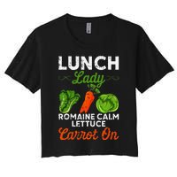 Lunch Lady Squad Cafeteria Worker Dinner Lady Cooking Women's Crop Top Tee