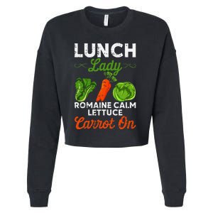 Lunch Lady Squad Cafeteria Worker Dinner Lady Cooking Cropped Pullover Crew