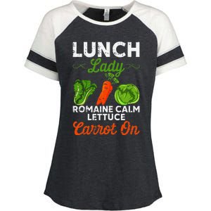 Lunch Lady Squad Cafeteria Worker Dinner Lady Cooking Enza Ladies Jersey Colorblock Tee