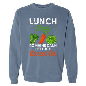 Lunch Lady Squad Cafeteria Worker Dinner Lady Cooking Garment-Dyed Sweatshirt