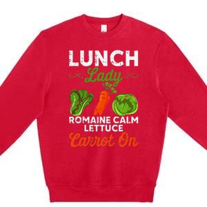 Lunch Lady Squad Cafeteria Worker Dinner Lady Cooking Premium Crewneck Sweatshirt