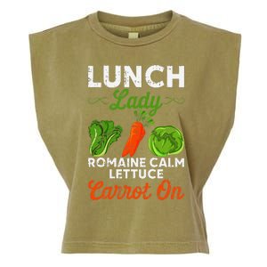 Lunch Lady Squad Cafeteria Worker Dinner Lady Cooking Garment-Dyed Women's Muscle Tee