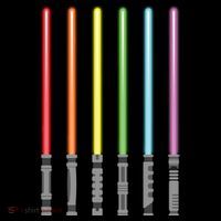 Light Sword Rainbow Color Full-Length Apron With Pockets