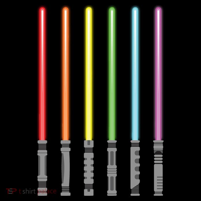 Light Sword Rainbow Color Full-Length Apron With Pockets