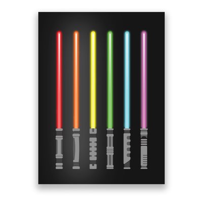 Light Sword Rainbow Color Poster