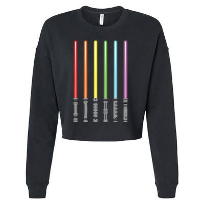 Light Sword Rainbow Color Cropped Pullover Crew