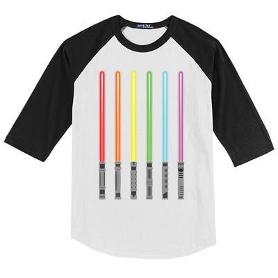 Light Sword Rainbow Color Kids Colorblock Raglan Jersey