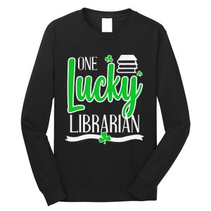 Lucky Librarian St Patricks Day Library Science Major Gift Long Sleeve Shirt