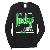 Lucky Librarian St Patricks Day Library Science Major Gift Long Sleeve Shirt