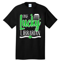 Lucky Librarian St Patricks Day Library Science Major Gift Tall T-Shirt