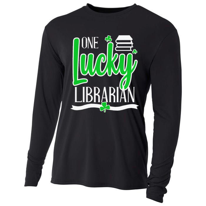 Lucky Librarian St Patricks Day Library Science Major Gift Cooling Performance Long Sleeve Crew