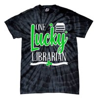 Lucky Librarian St Patricks Day Library Science Major Gift Tie-Dye T-Shirt