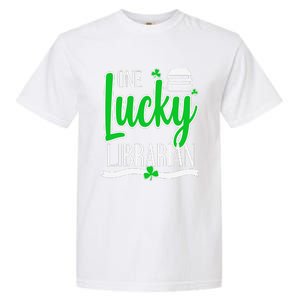 Lucky Librarian St Patricks Day Library Science Major Gift Garment-Dyed Heavyweight T-Shirt