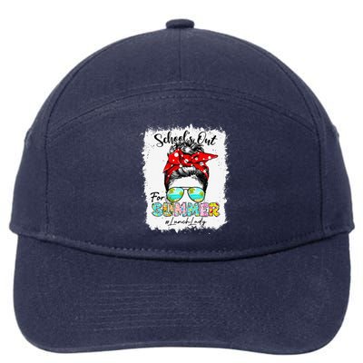 Lunch Lady Schools Out Summer Messy Bun Last Day Of School 7-Panel Snapback Hat