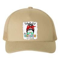 Lunch Lady Schools Out Summer Messy Bun Last Day Of School Yupoong Adult 5-Panel Trucker Hat