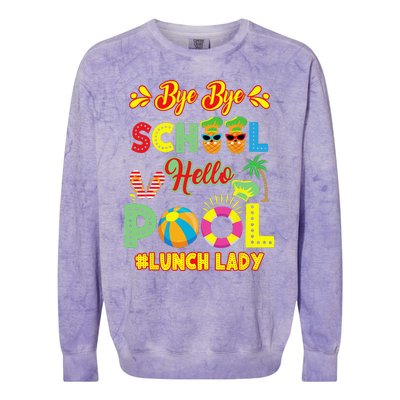 Lunch Lady Summer Break Lunch Lady Off Duty School Cafeteria Colorblast Crewneck Sweatshirt