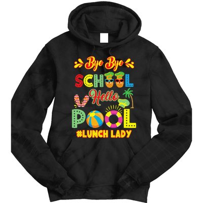 Lunch Lady Summer Break Lunch Lady Off Duty School Cafeteria Tie Dye Hoodie