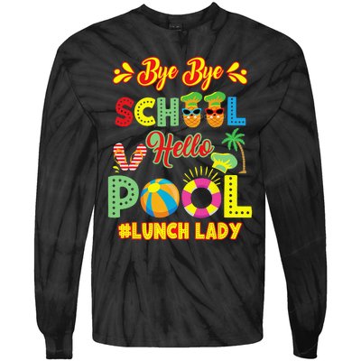 Lunch Lady Summer Break Lunch Lady Off Duty School Cafeteria Tie-Dye Long Sleeve Shirt