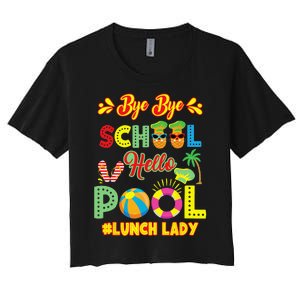 Lunch Lady Summer Break Lunch Lady Off Duty School Cafeteria Women's Crop Top Tee