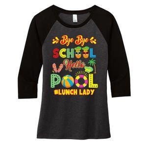 Lunch Lady Summer Break Lunch Lady Off Duty School Cafeteria Women's Tri-Blend 3/4-Sleeve Raglan Shirt