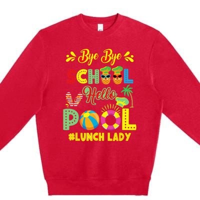 Lunch Lady Summer Break Lunch Lady Off Duty School Cafeteria Premium Crewneck Sweatshirt