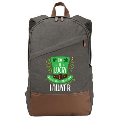 Lucky Lawyer St Patrick's Day Lawyers Gift Cotton Canvas Backpack