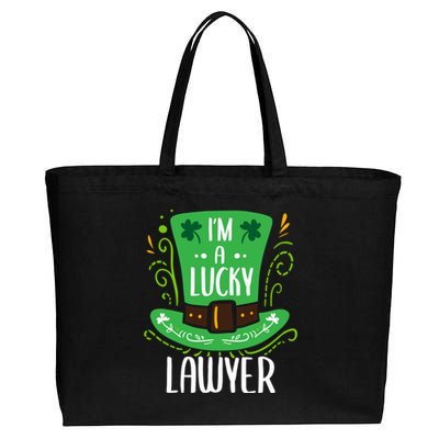 Lucky Lawyer St Patrick's Day Lawyers Gift Cotton Canvas Jumbo Tote