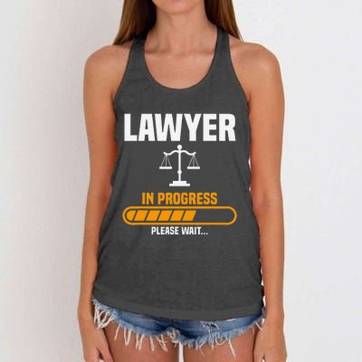 Lawyer Law School Prosecuting Criminal Defense Attorney Women's Knotted Racerback Tank