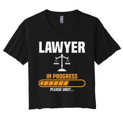 Lawyer Law School Prosecuting Criminal Defense Attorney Women's Crop Top Tee