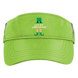 Lucky Librarian St Patrick's Day Leprechaun Book Lover Read Gift Adult Drive Performance Visor