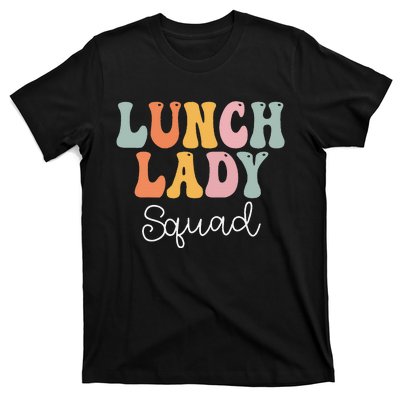 Lunch Lady Squad Retro Groovy Vintage First Day Of School T-Shirt