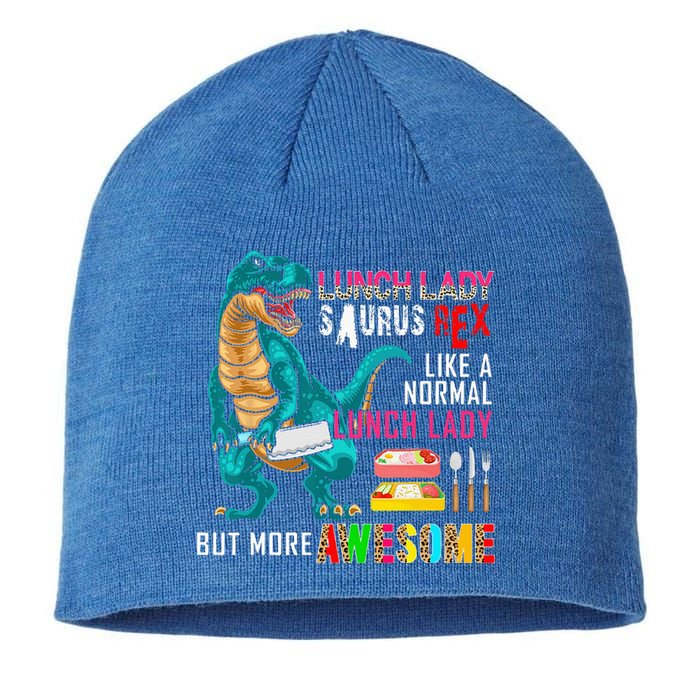 Lunch Lady Saurus Rex Only More Awesome Funny Lunch Lady Sustainable Beanie