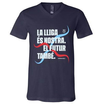 LA Lliga éS Nostra El Futur També Temporada 22 23 V-Neck T-Shirt