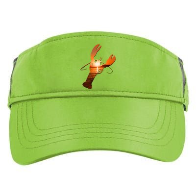 Lobster Lovers Silhouette Earth Day And Ocean Week Meaningful Gift Adult Drive Performance Visor