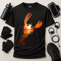 Lobster Lovers Silhouette Earth Day And Ocean Week Meaningful Gift Cooling Performance Crew T-Shirt